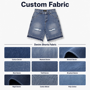 Shorts en jean déchirés rétro coupe <span class=keywords><strong>large</strong></span> et droite pour hommes et adolescents, grandes tailles, mode été, pour le quotidien et les trajets – Remise en gros - Product Image 4
