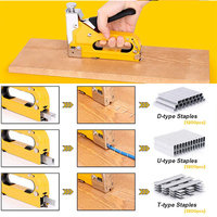 Agrafeuse pneumatique T50 1/2 pour agrafes rapides, boîtes rouges, kit d'agrafes manuelles pas cher, agrafeuse à clous de rechange pour le bois GS