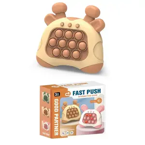 2024 New Silicone Kids Toys Electronic Quick Push Game Pop Fidget Music Toy Ground Squirrel Challenge Quick Push Game Machine