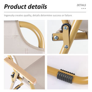 Chaise pliante de camping Kermit, chaise de plage portable compacte et robuste en métal pour pique-nique en plein air avec logo personnalisé - Product Image 5