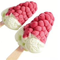 Offre Spéciale : Glace en forme de fruit 3D Raisin Violet, Boisson Froide, Sucette Glacée, Populaire sur Internet, Certifiée Halal, Emballage en Sachet