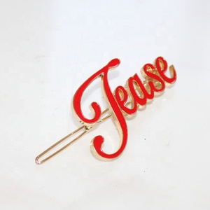 Horquillas para el pelo con letras de diamantes de imitación dorados y coloridos, personalizables de fábrica, con brillo de diamante y aceite, <span class=keywords><strong>en</strong></span> color plateado. - Product Image 4