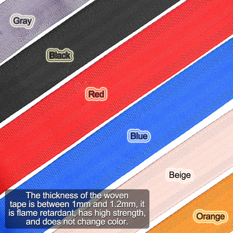 Noir, beige, gris, bleu, orange, rouge.