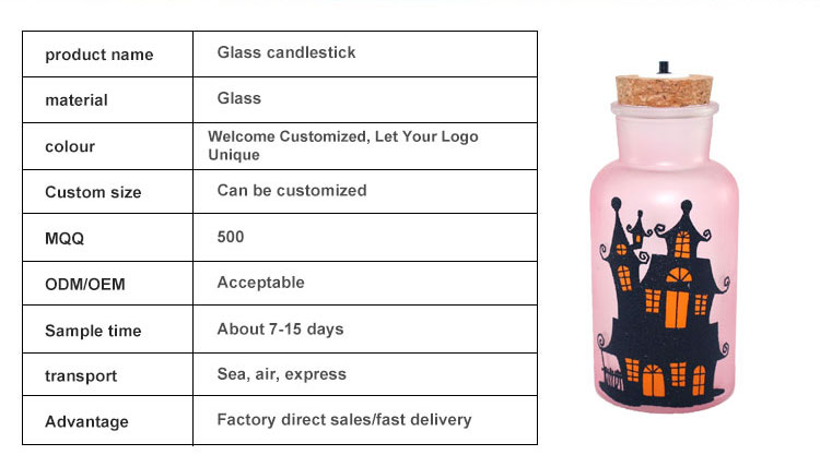 Factory wholesale glass handicraft candle holder custom pattern LOGO candle holder Glass candlestick bottle candlestick