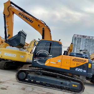Excavadora de orugas original usada Hyundai 220-9S coreana a la venta 22 toneladas en buenas condiciones de trabajo - Product Image 1
