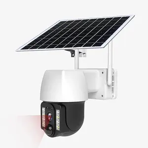 V380 IP66 Double Charge Ports Support Dual Solar Panel powered Battery Camera Dual T 3MP PIR Camera PTZ Wifi / 4G Solar Camera