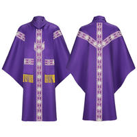 Prix d'usine 5 couleurs Chasuble gothique, Robe, Toge et Cape vintage pour Pasteur, Prêtre, Moine, Célébrant d'église