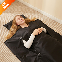 IDEATHERAPY Lit de luminothérapie à lumière rouge et infrarouge proche à quatre puces, Tapis LED à lumière rouge, Couverture de luminothérapie à lumière rouge pour le corps entier