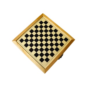 C04200 Mini Wooden 5 in 1 Ludo Checkers Backgammon Nine Men's Morris &amp; <strong>Playing</strong> Card <strong>Game</strong> Combo <strong>Chess</strong> Multi <strong>Game</strong> Board <strong>Set</strong> - Product Image 1