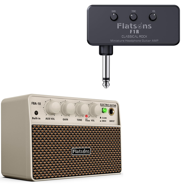 F1R Mini Guitar Headphone Amp, FBA-10 10W Mini Electric Guitar Amplifier with Clean