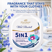 Kapsul Cuci 5 in 1 Aroma Wild Bluebell Pembersih Mendalam Ramah Kulit Pod Cuci Lembut Mudah Dibilas Aroma Tahan Lama