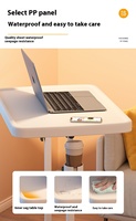 Style moderne Bureau simple Table d'appoint pliable pour canapé Bureau Salon Table de chevet extensible Métal Plastique Utilisation pour ordinateur portable