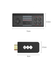 Nouvelle mini console de jeu HD avec 2 manettes de jeu sans fil doubles pour système de divertissement 8 bits