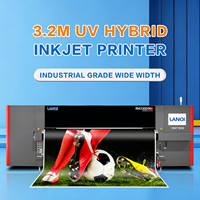 Imprimante UV hybride LANQI 3200 mm, qualité supérieure, modèle phare de qualité industrielle, livraison directe d'usine, garantie de qualité, haute vitesse