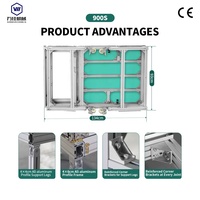 Scie à table coulissante WANJIA 900S avec plateau en fibre de verre, pliable et portable, pour la découpe du bois et la fabrication d'armoires, certifiée CE