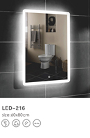 Miroir Led rond moderne mural BT Speaker Touch Switch Screen Smart Mirror Silver Led Light Miroirs de salle de bain avec lumière