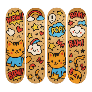 Tabla de Skate KINGS8 con Diseño de <span class=keywords><strong>Zombie</strong></span> <span class=keywords><strong>Skater</strong></span>, Energía Explosiva de Año Nuevo y Halloween, Regalo Vibrante en Tonos Rosa, Azul y Amarillo para Streetwear - Product Image 3