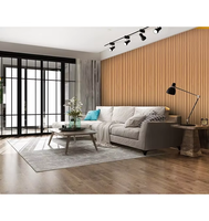 Système de panneaux muraux rainurés en bois massif imperméable de 18 mm, revêtement mural décoratif pour appartements, maisons, hôtels, bureaux et projets
