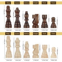 Jeu d'échecs en bois pour adultes et enfants, pièces faites à la main, pliable, portable, ensemble de jeu