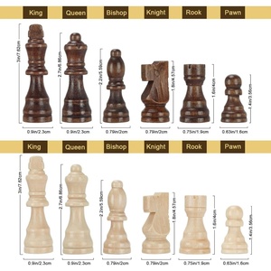 Adults Kids <strong>Chess</strong> <strong>Board</strong> Handmade Pieces Folding Portable Sets Game Wooden Set - Product Image 4