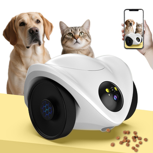Nuovo Robot Giocattolo Intelligente per <span class=keywords><strong>Cani</strong></span> e Gatti con Telecamera, Dispenser di Snack, Laser, Monitoraggio Automatico, Audio Bidirezionale e Compagno Remoto - Product Image 1
