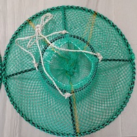 Casier à Conques en Acier PE, Cage Ronde pour Palourdes, Casier à Crabe Robuste, Cadre Métallique, Maille en Nylon PE, Cage de Capture de Crabes