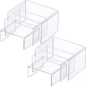 3 Stuks Een Set Tafel Display Stand Plank Doorzichtige Acryl Display Riser Voor Voedsel Display Winkel