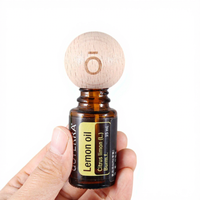 Boule diffuseur d'huiles essentielles en bois de pin de 35 mm avec bouteille d'huile, boule en bois parfumée naturelle pour l'aromathérapie, maison, voiture, sans odeur