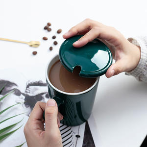 Meilleures ventes Tasse à eau, à thé ou à café en céramique avec inscription créative, tasses en céramique avec couvercle et cuillère - Product Image 4