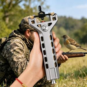Aluminum Alloy Slingshot Simple 160x74mm One-Piece CNC Frame for Hunting & Outdoor Target <b>Shooting</b> - Product Image 1
