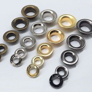 מפעל יצרן 3mm 4mm 5mm ניקל מצופה כסף מותאם אישית גודל לוגו נעל נים grommet מתכת לולאות בגד עבור בגדים