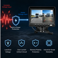 Monitor mobil keluaran baru 1080P 7 inci Quad Split Monitor perekam Video DVR bawaan AHD 2 saluran Monitor mundur Mobil dvr seluler