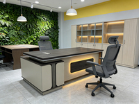 Bureau de direction modulaire moderne avec rangement, panneau en bois de luxe pour la maison et les bureaux-Villa Edition on Sale