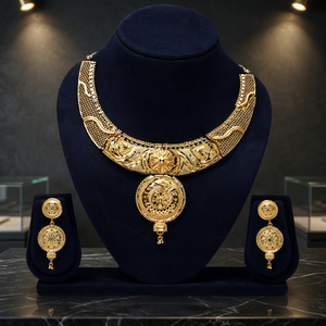 Wholesale 14K 18K 24K Gold Plated Box Chain Necklaces Women's Wedding Traditional Fashion Jewelry Brass Gold Filled Jewelry Set - Product Image 1