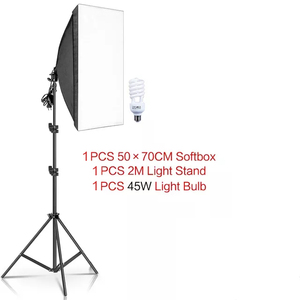 Kit d'éclairage photo professionnel CPYP avec boîte à lumière et trépied de 2,1 m - Product Image 2