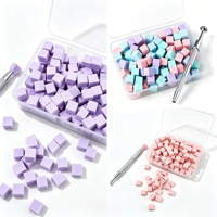 Lot de 50/100 éponges carrées pour nail art, pinceaux dégradés pour ongles, éponges à gel pour la conception de vernis, stylo applicateur, fournitures de manucure