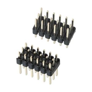 Conector de terminal de latón personalizado de 1.27mm de paso, tipo DIP de ángulo recto, de una sola fila, doble capa, con expulsor de caja, chapado en Au/Sn/Ni - Product Image 1