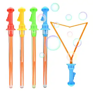 High Quality Wedding Sword Plastic Toy Water Soap Wand Stick V Heart Shape Bubbles-Stick Blowing Bubble Tube For Kids