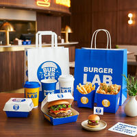 Boîte à hamburger en kraft personnalisée pour la vente en gros de poulet frit français, frites et autres plats à emporter – Emballage rapide pour la restauration rapide