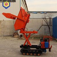 Benzinmotorbetriebener Frontlader Mini-Lader Gummiketten-Transporter Raupenmini-Dumper 1 Jahr Garantie 1000KG Traglast