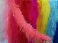 Écharpe rouge plume d'autruche Boa pour femmes maison fête mariage noël décor bricolage artisanat vêtements Costume danse robe Accecssoy