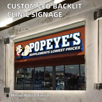Enseigne de clinique personnalisée rétroéclairée par LED, lettres murales en acier inoxydable pour salon de beauté, spa, bar, signalétique médicale, spa, soins de la peau, réception