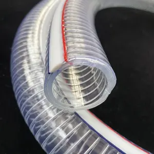 Tubo di plastica a molla in filo di acciaio trasparente tubo flessibile per tuono in PVC trasparente di alta qualità per tutte le stagioni