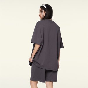 T-shirt personalizzata da uomo taglie forti e alti - Maglietta a maniche corte, spessa, tinta unita, con spalle scese e stampa logo personalizzata - Product Image 5