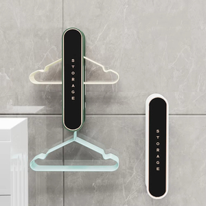 Wholesale <b>Wall</b> <b>Mounted</b> Retractable Hanger Storage Rack Balcony <b>Clothes</b> Organizer Artifact Design Bathroom Coat Hook - Product Image 6