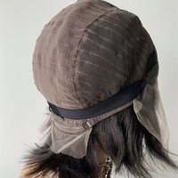 DX224 gros cheveux humains naturels non transformés coupe de lutin perruques bouclées sans colle avant de lacet 13*6 court noir vietnames cheveux vierges