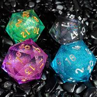 D20 Giant 55MM Liquid Core Dice DND RPG Dungeon Jeu de société Jeu de rôle Logo personnalisé Sharp Quicksand Dice