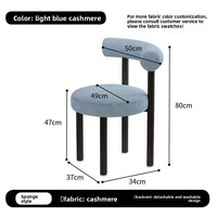 Tabouret de coiffeuse minimaliste moderne en laine de mouton tuftée – Chaise de luxe au design et couleur personnalisés pour chambre de femme, table de maquillage, maison