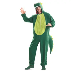 Costume della tuta del fumetto del dinosauro del dinosauro del bambino adulto di Halloween del fornitore dei vestiti della fase del pagliaccetto del dinosauro di carnevale personalizzato