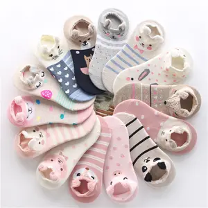 Mode coton été calcetines de mujer belles chaussettes colorées à motif animal mignon coupe basse sans spectacle chaussettes à la cheville pour les femmes